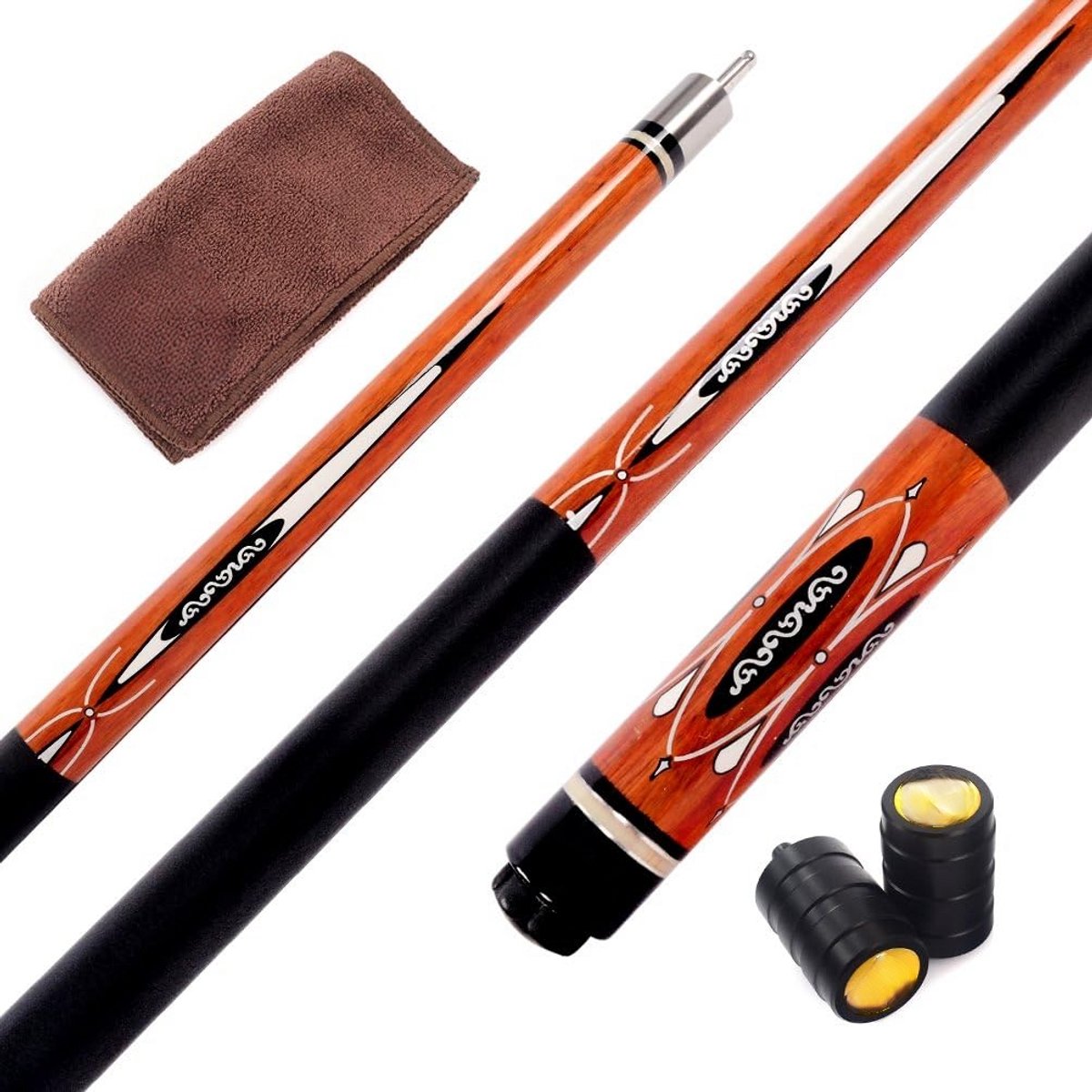 Biljartkeu 145 cm met quick release verbinding en hardhouten schacht 57 inch, 2-delig -Hout-