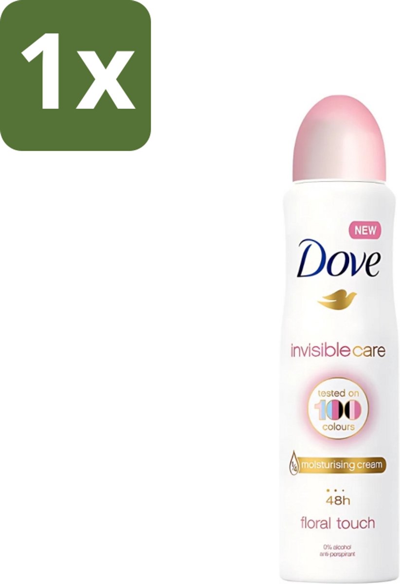 1 x Dove - Deodorant - Spray Invisible Care - Onzichtbare bescherming - 250 ml - Onzezichtbare Deodorant - Anti-transpirant Spray - Zweet En Geur Bescherming - Huidverzorging - Alcoholvrije Deodorant