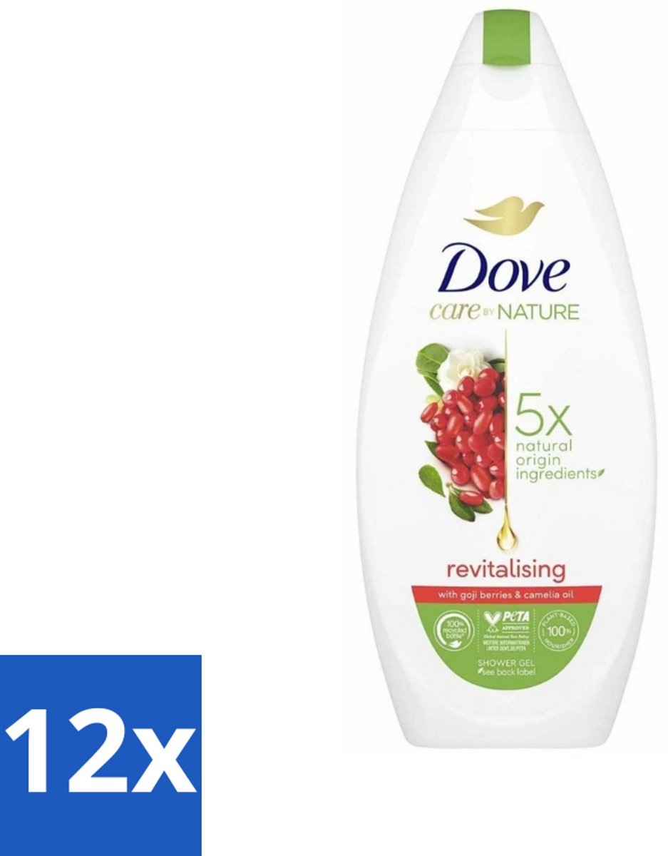 12 x Dove - Douchegel - Revitalising - Verfrissend - 225 ml - Douchegel - Huid Verzorging - Verfrissend - Revitaliserend - Hydraterend