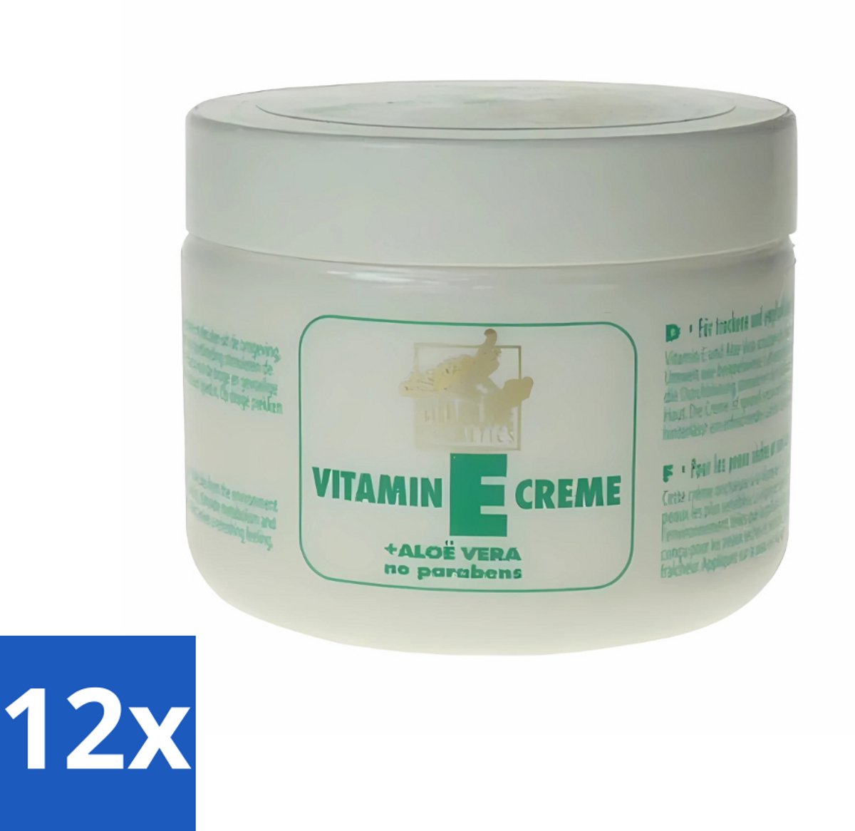 12 x Goldline - Bodycrème - Vitamine-E & Aloë Vera - Gevoelige Huid - Kalmerend - 250 ml - Gevoelige Huid - Vitamine E - Aloë Vera - Kalmerend - Huidverzorging