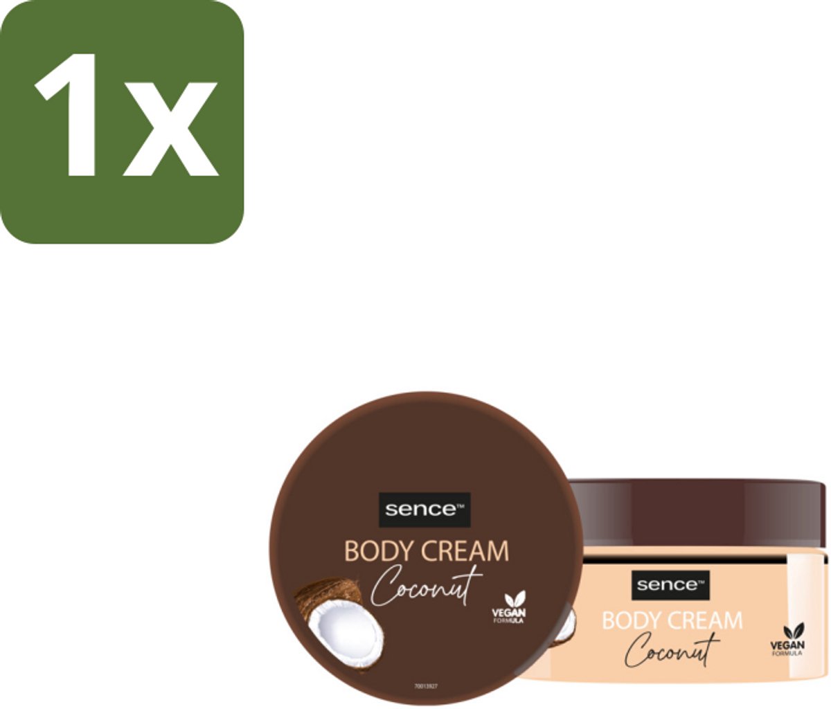 1 x Sence Bodycrème Coconut 200 ml - Kokosolie - Kokosgeur - Lichaamscrème - Hydratatie - Huidverzorging