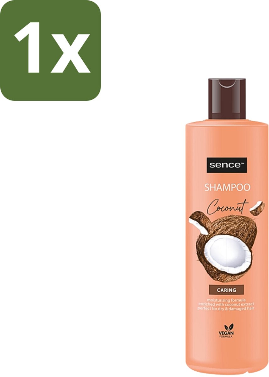 1 x Sence - Coconut - Shampoo - Verzorgend - 400 ml - Voordeelverpakking - Kokos Shampoo - Droog Haar Shampoo - Beschadigd Haar Shampoo - Glanzend Haar - Gezond Haar