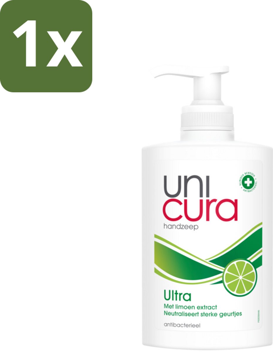 1 x Unicura Vloeibare Handzeep Ultra 250 ml - Handzeep - Antibacteriële Handzeep - Handverzorging - Hygiëne - Natuurlijke Handzeep