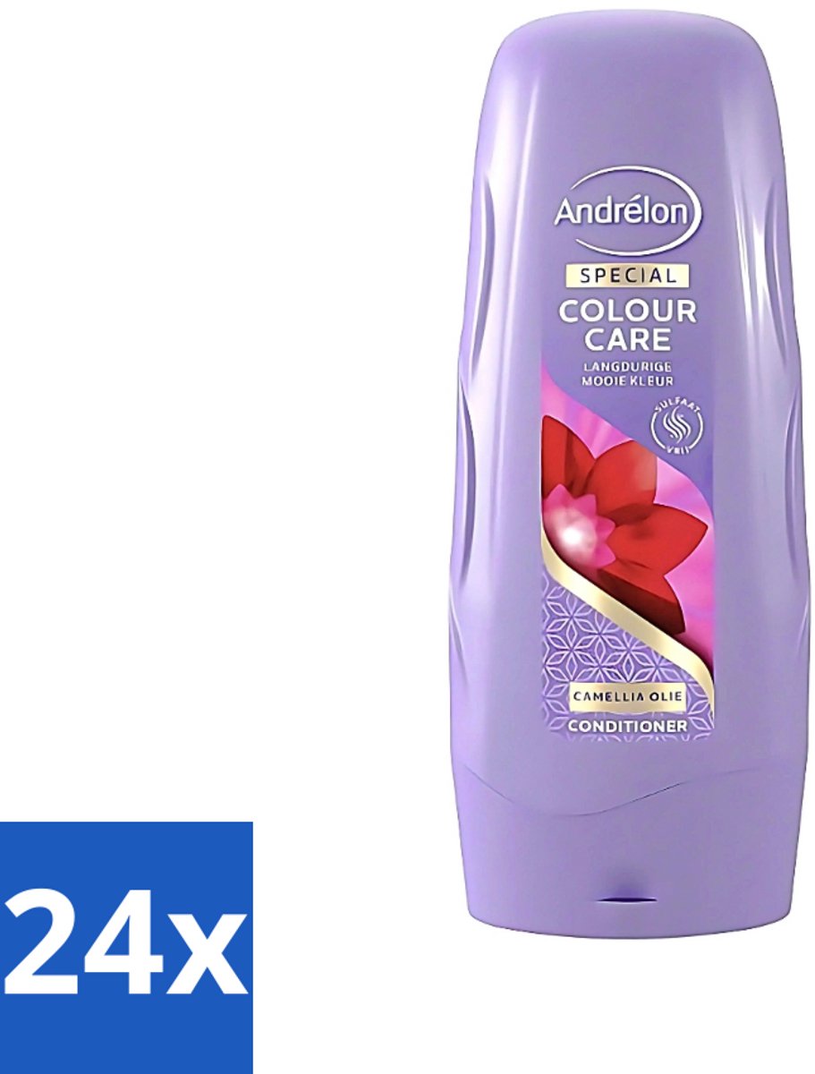 24 x Andrélon - Colour Care - Camellia Olie - Conditioner - Kleurbehoud - 300 ml - Kleurbehoud Haar - Gekleurd Haar Verzorging - Camellia-olie Conditioner - Sulfaatvrije Conditioner - Haarkleur Beschermd
