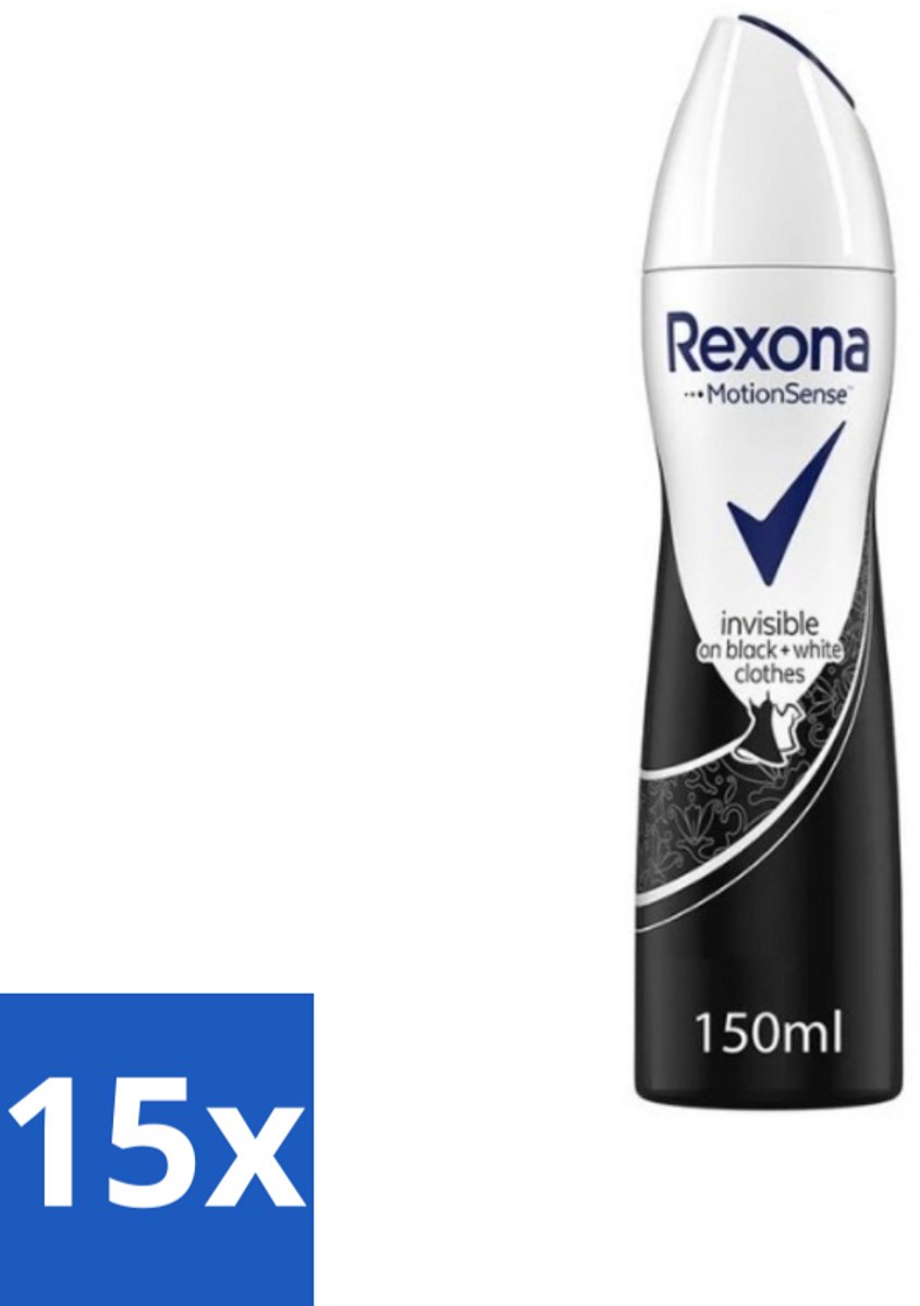 15 x Rexona - Invisible Diamond - Deodorant Spray - Anti-perspirant - 150 ml - Anti-perspirant - Deodorant Spray - Zweetbescherming - Vlekkenbescherming - Frisheid