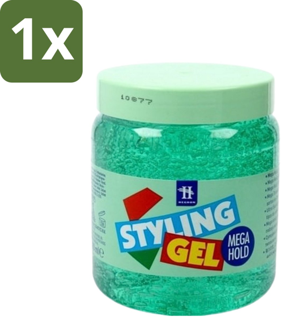1 x Hegron - Styling Gel - Megahold - Sterke Fixatie - 150 ml - Styling Gel - Haar Fixatie - Megahold Gel - Haartype - Haartype Styling