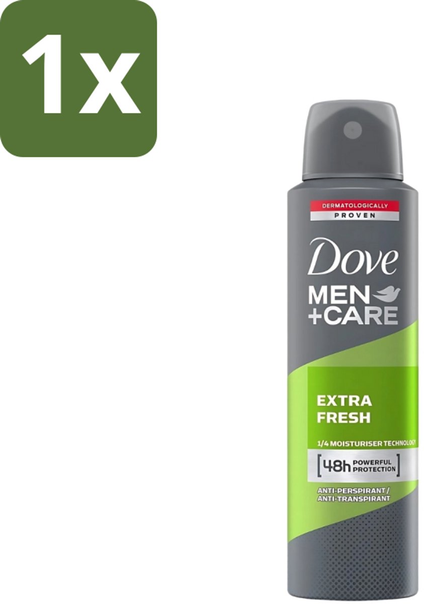 1 x Dove - Deodorant - Men Care Extra Fresh - Verfrissend en energiek - 48 uur bescherming - 250 ml - Deodorant Voor Mannen - 48 Uur Bescherming - Verfrissend Geur - Huidverzorging - Zweet En Geur Bescherming