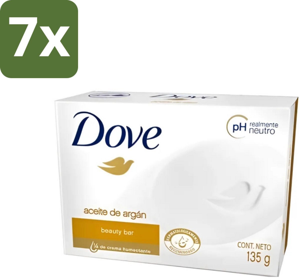7 x Dove - Zeep - Arganolie - Verzorgend en hydraterend - 135 g - Zeep - Arganolie - Hydraterend - Verzorgend - Huid Verzorging