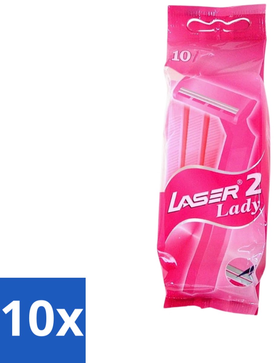 10 x Benson - Laser Twin Women - Wegwerpscheermesjes - Voor Vrouwen - 10 Mesjes - Scheermesje Vrouw - Wegwerpscheermesje - Tweevoudige Scheermesjes - Vrouwelijke Scheermesjes - Hygiënische Scheermesjes