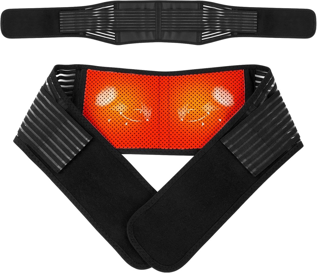ACWOO Verwarmde rugsteunriem, zelfverwarmende onderrugsteunriem voor mannen en vrouwen, magnetische therapie - ShopVlot
