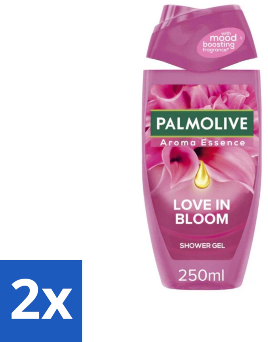 2 x Palmolive - Douchegel - Love in Bloom - Aroma Essence - 250 ml - Douchegel - Geur - Bloemengeur - Verfrissende Geur - Hydraterende Douchegel