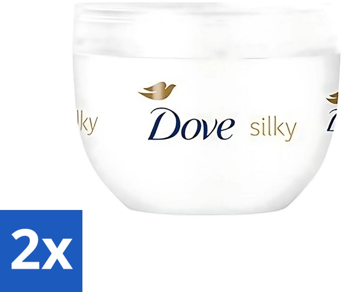 2 x Dove - Bodylotion - Silky - Verzorgend en herstellend - 300 ml - Bodycrème - Huidverzorging - Zachte Huid - Hydratatie - Droge Huid