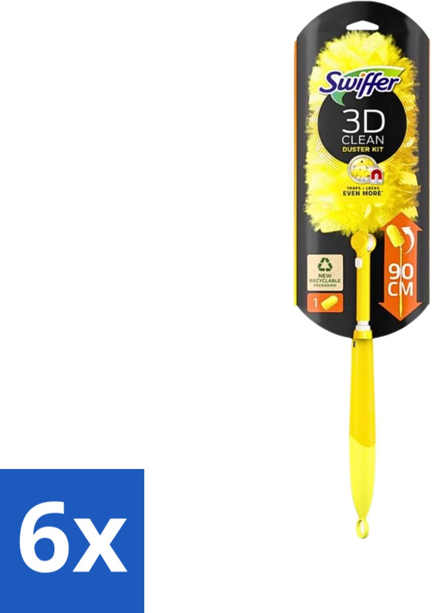 Swiffer - Duster XXL - Telescopische Plumeau - 360° Stofverwijdering - Handvat + 1 Doek - Voordeelverpakking - 6 stuks