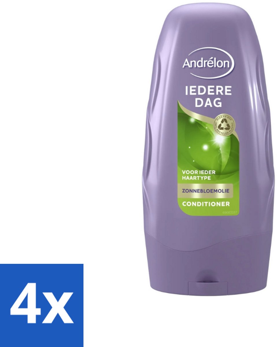 4 x Andrélon Conditioner Iedere Dag 250 ml - Haartype - Haar Verzorging - Dagelijks Haar - Haar Verzorging - Haar Glans