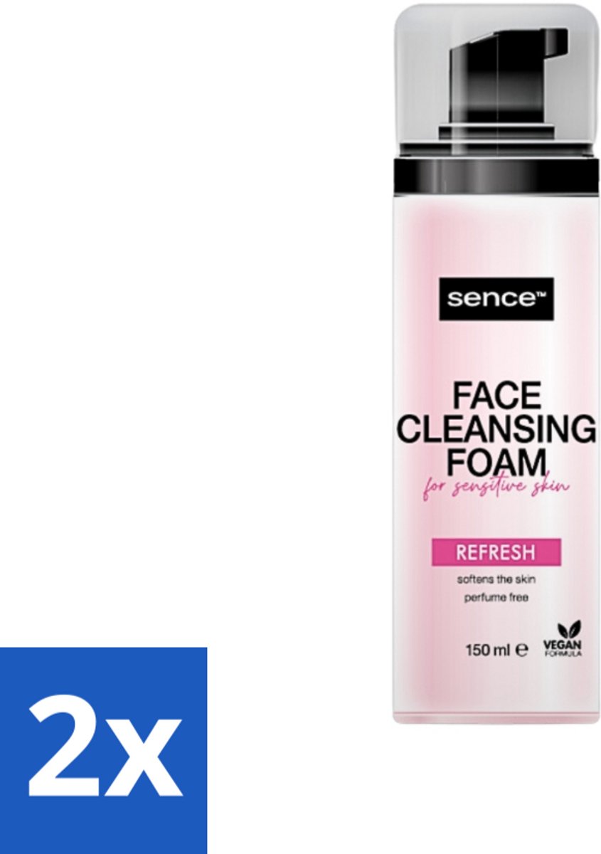 2 x Sence - Gevoelige Huid - Gezichtsreiniger - Foam - 150 ml - Gevoelige Huid Reinigen - Gezichtsreiniger Foam - Milde Reiniging - Poriën Reinigen - Make-up Verwijderen