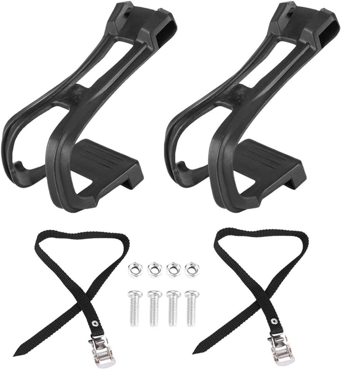 Set van Antislip Teenclips met Riemen voor Vaste Uitrusting op Mountainbikes en Racefietsen, Ideaal voor Fietsen en Sportactiviteiten