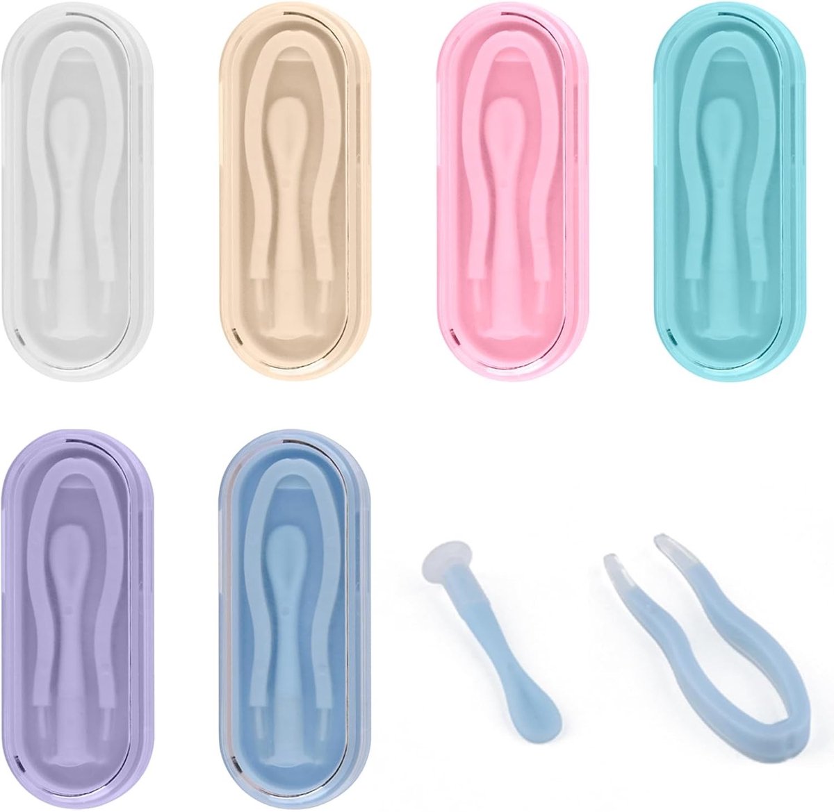 6 Stuks Contactlenzen Pincet en Verwijderaar, Hulp bij Invoeren en Verwijderen van Contactlenzen, Handig voor Thuis en Reizen