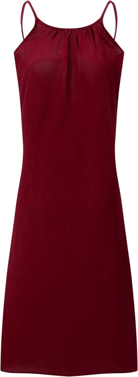 Currero Open Rug Jurk Backless Body Jurk Shirt Jurken Open Back Dress Bordeauxrood