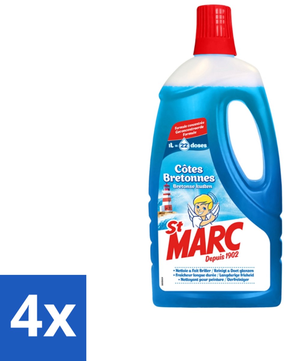 4 x St. Marc - Allesreiniger - 22 Dossissen - 1L - Allesreiniger - Schoonmaakmiddel - Ontvetter - Biologisch Afbreekbaar - Milieuvriendelijk
