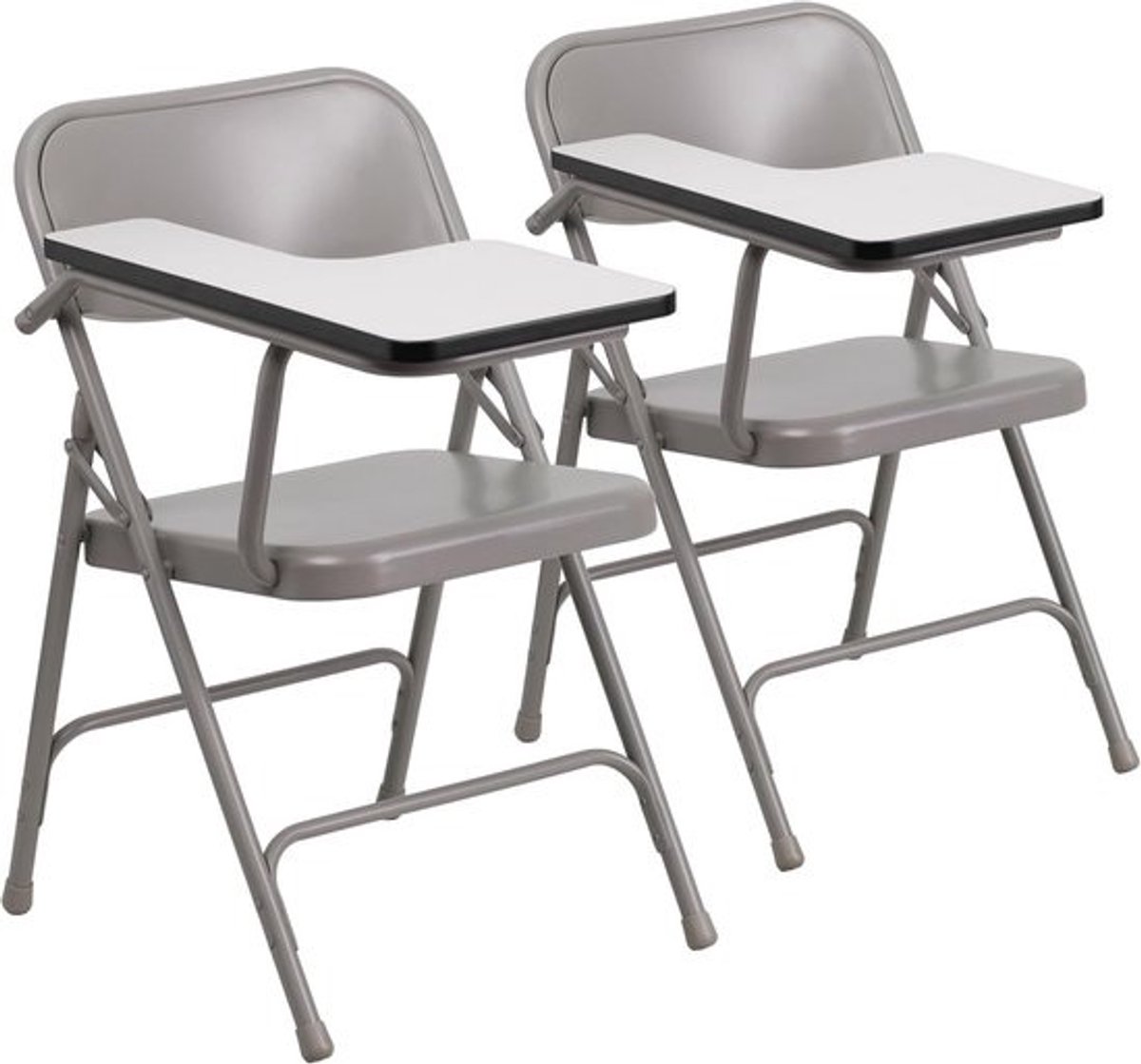 Moderne Vouwstoel met Tabletarm - Beige (2 Stuks)