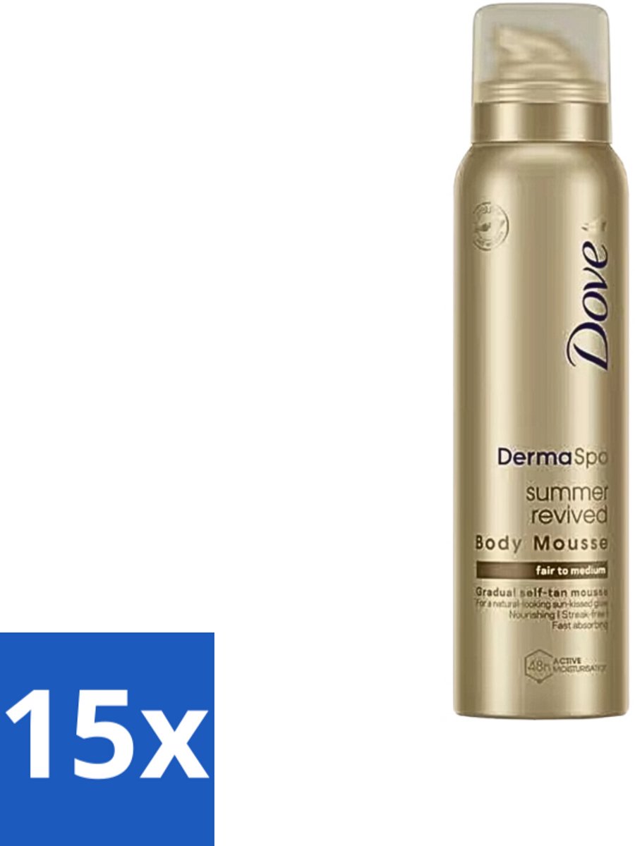 Dove DermaSpa - Zelfbruiner - Tanning Mousse - Medium-Dark - 150 ml - Bulkverpakking - 15 stuks