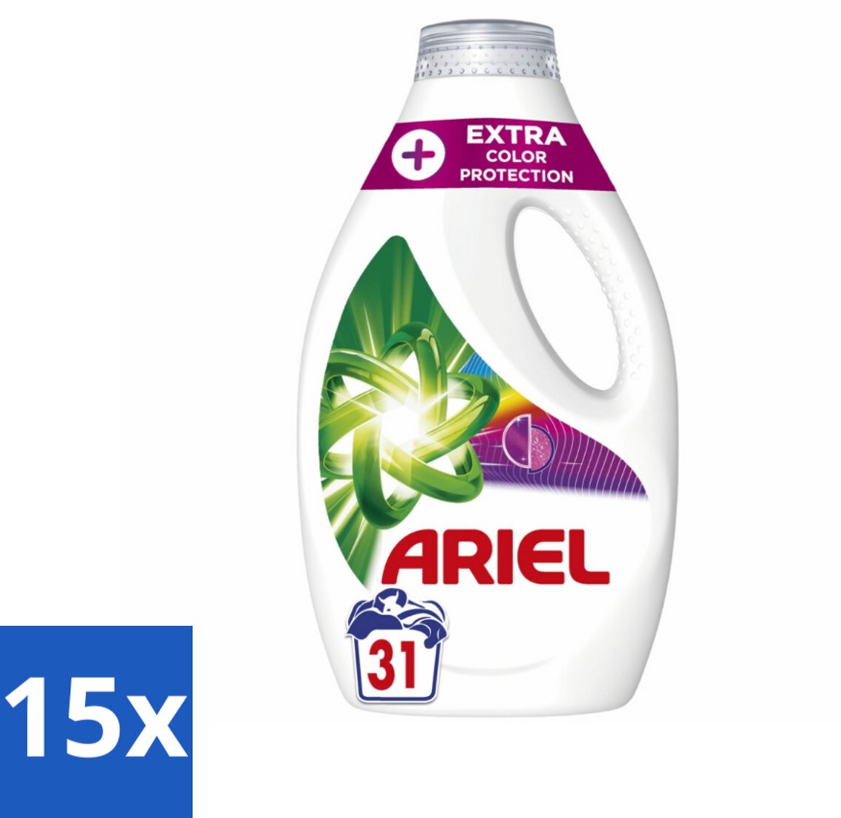 Ariel Original - Extra Kleurbescherming - Vloeibaar Wasmiddel - Gekleurde Was - 31 Wasbeurten - Bulkverpakking - 15 stuks