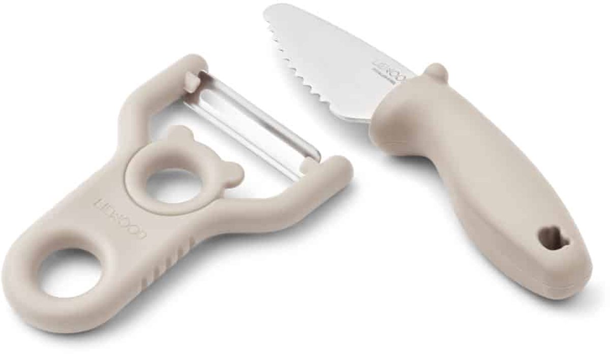 Liewood Kinder Messen Set Pertense Peeler & Knife Set Sandy
