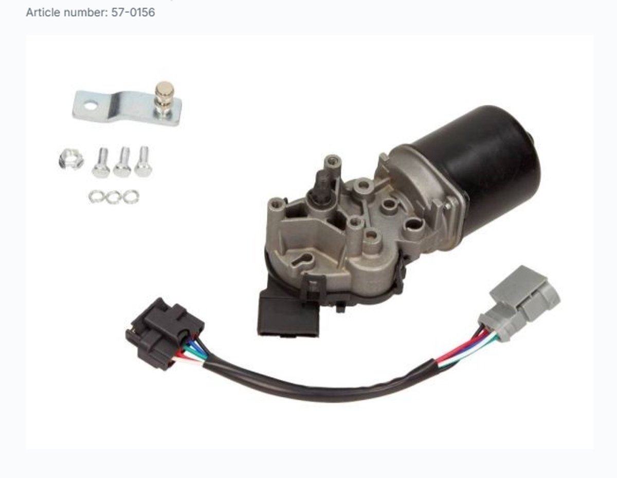 MAXGEAR Ruitenwissermotor 57-0156 | OEM 7701046305 | 7701049802 | 7701052152 | 7701054172 | 7701207956 | Geschikt voor Renault Clio II & Symbol/Thalia | 12V Voorzijde | Links Gestuurd
