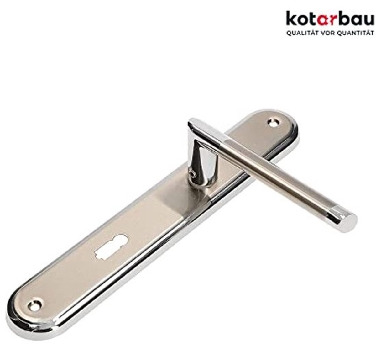 Moderne Deurklinkset 72mm BB Langschild Nikkel-Chroom Universieel