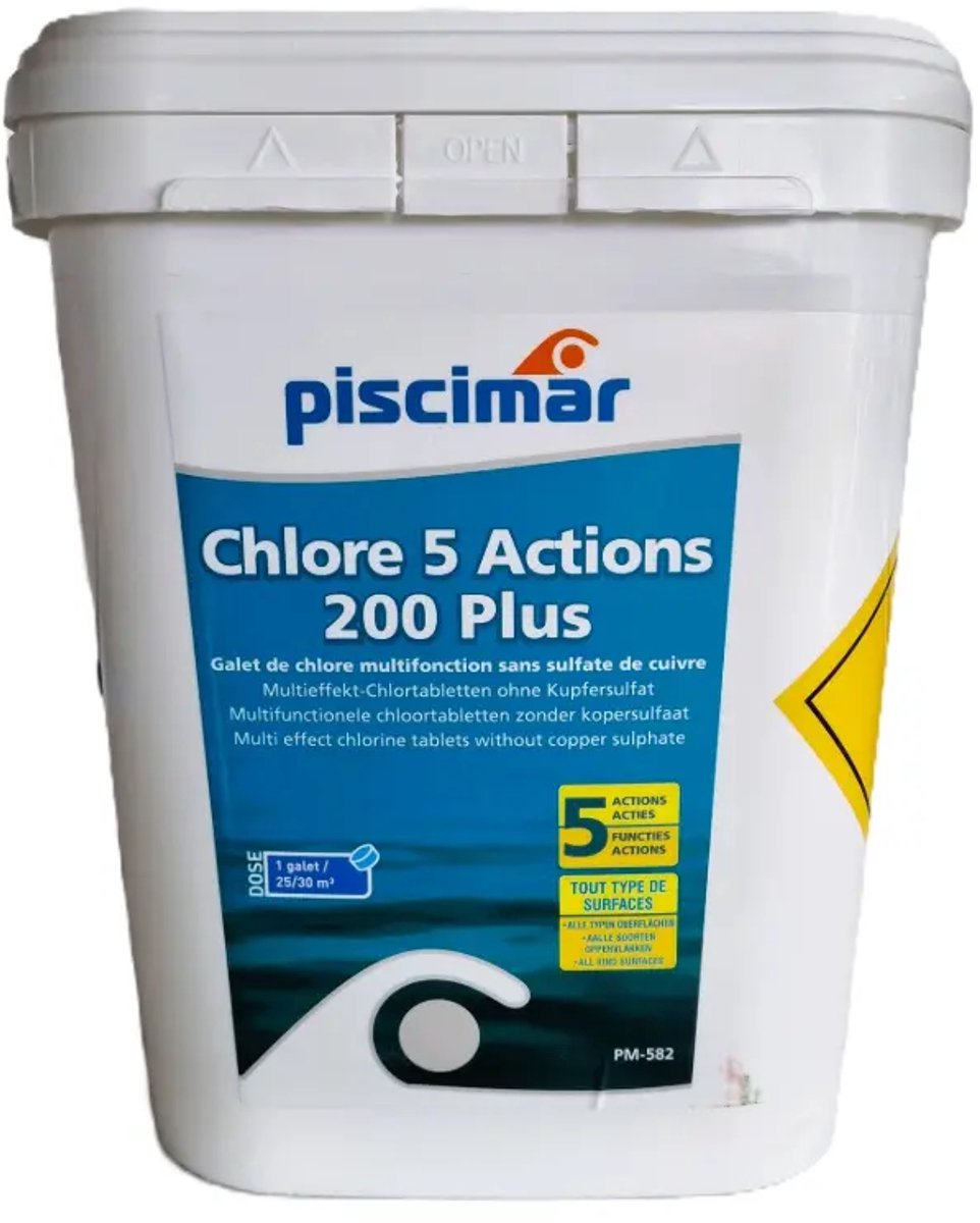 Piscimar Chloortabletten -5functies-200gram-5kg