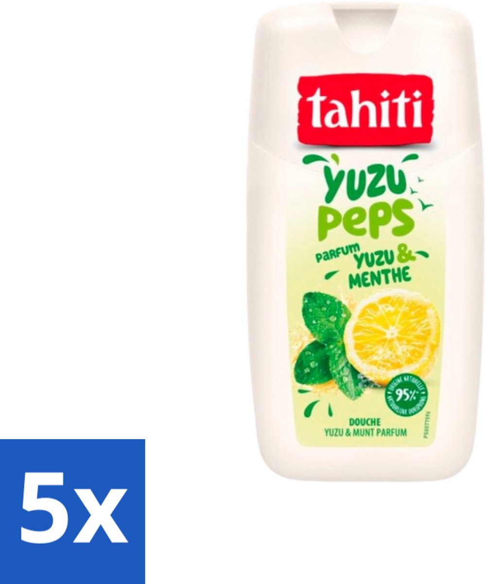 Tahiti – Douchegel – Yuzu Peps Yuzu & Munt - 250 ml - Bulkverpakking - 5 stuks