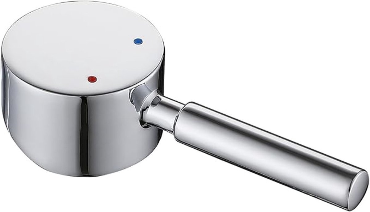 Vervangende kraanhendel chroom met warm/koud indicator