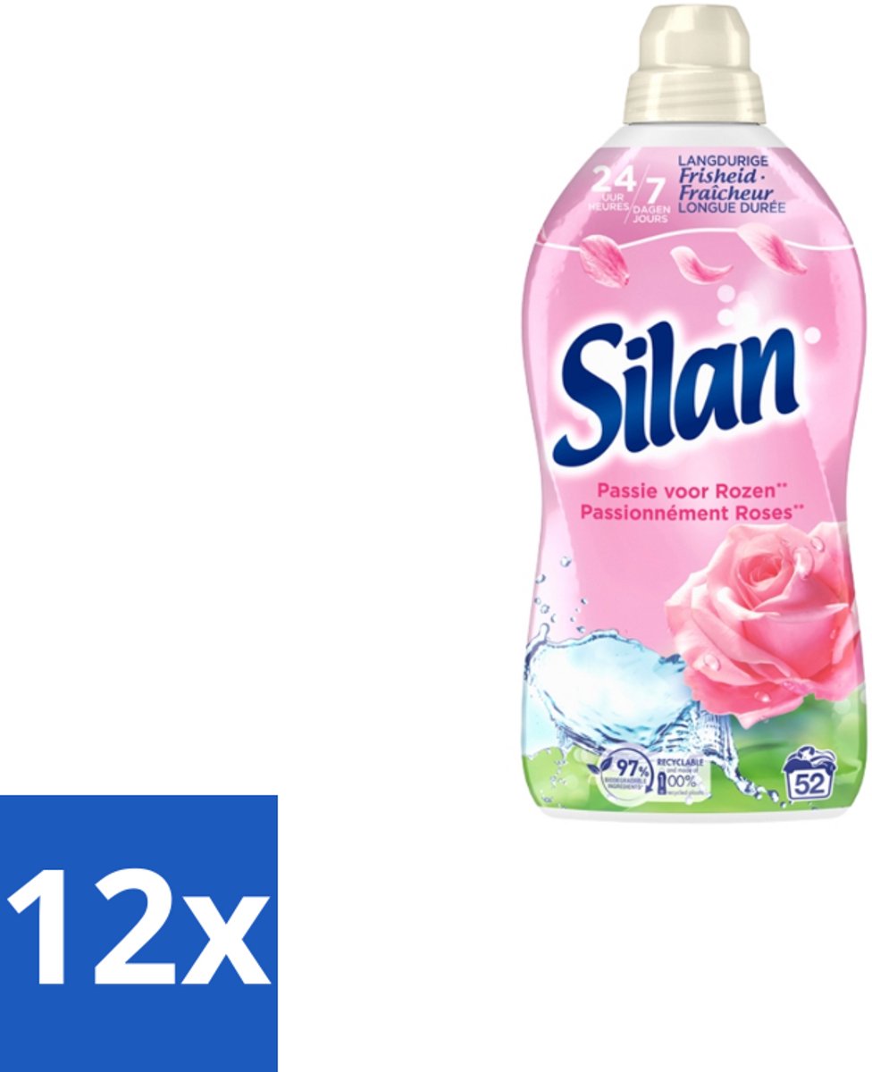Silan – Wasverzachter – Classic Pink Passie voor Rozen – 1144 ml - Voordeelverpakking - 12 stuks