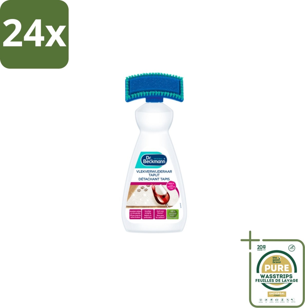 Dr. Beckmann – Vlekkenverwijderaar – Tapijt - 650 ml - Voordeelverpakking - 24 stuks - Oxi-power - Vlekverwijderaar