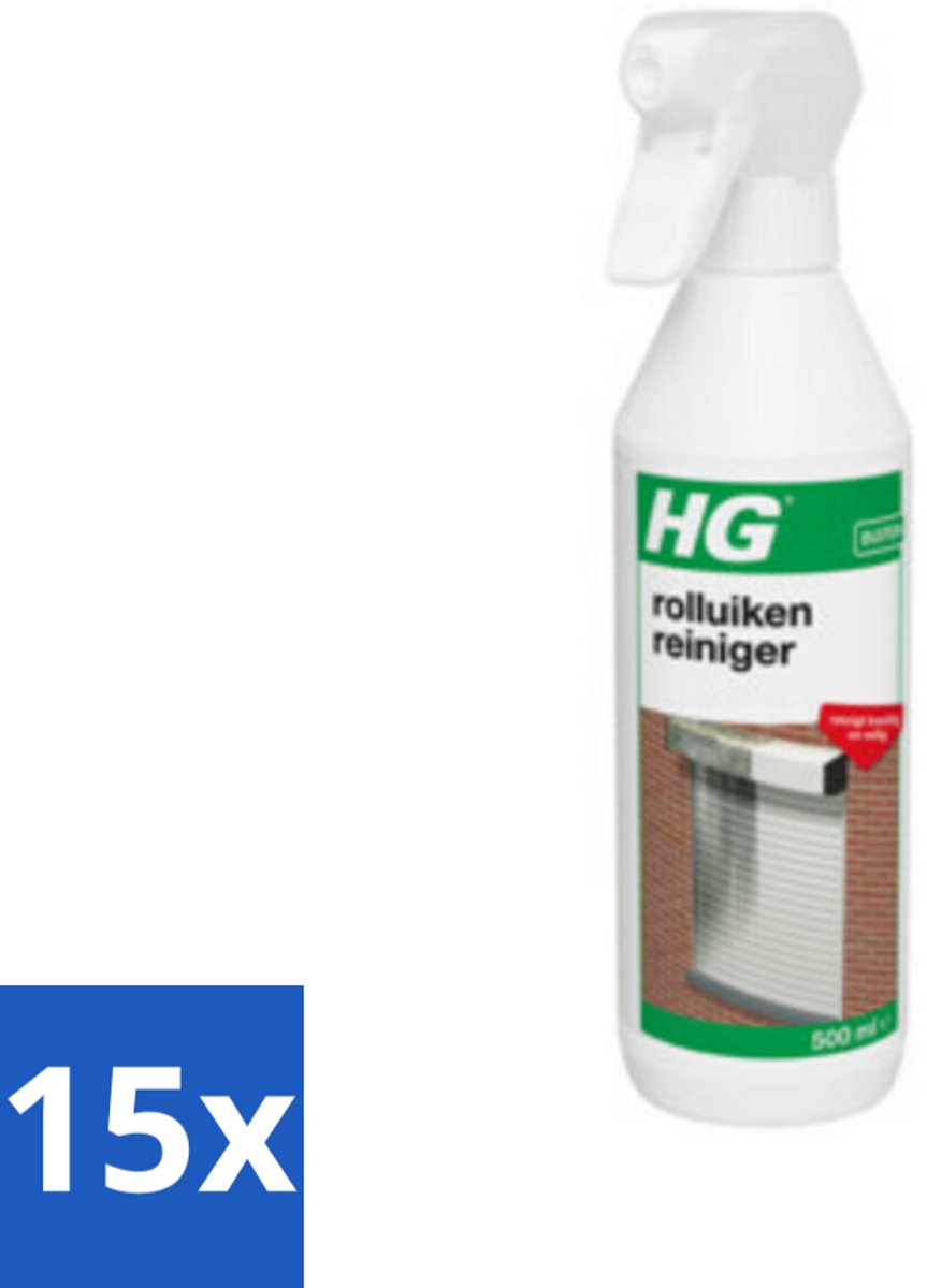15 x HG Rolluiken Reiniger 500 ml - Rolluiken Reinigen - Rolluiken Reiniger - Rolluik Reinigen - Rolluik Reinigingsproduct - Rolluik Reinigen Zonder Krassen