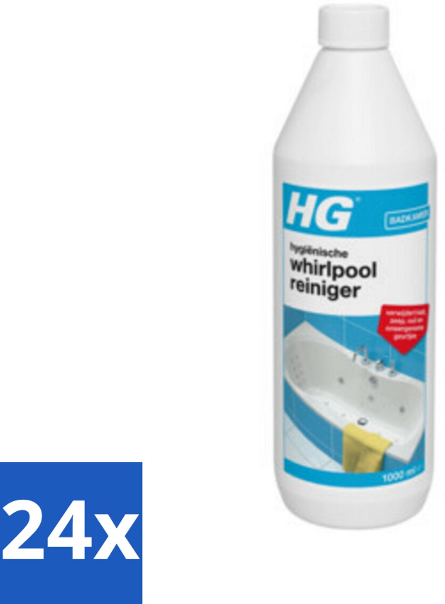24 x HG Hygienische Whirlpool Reiniger 1 liter - Whirlpoolreiniger - Badreiniger - Kalkverwijderaar - Badkuur - Whirlpool Schoonmaken
