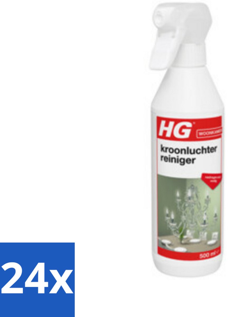 24 x HG Kroonluchtreiniger 500 ml - Kroonluchter Reiniger - Koper Reiniger - Messing Reiniger - Brons Reiniger - Schoonmaakmiddel