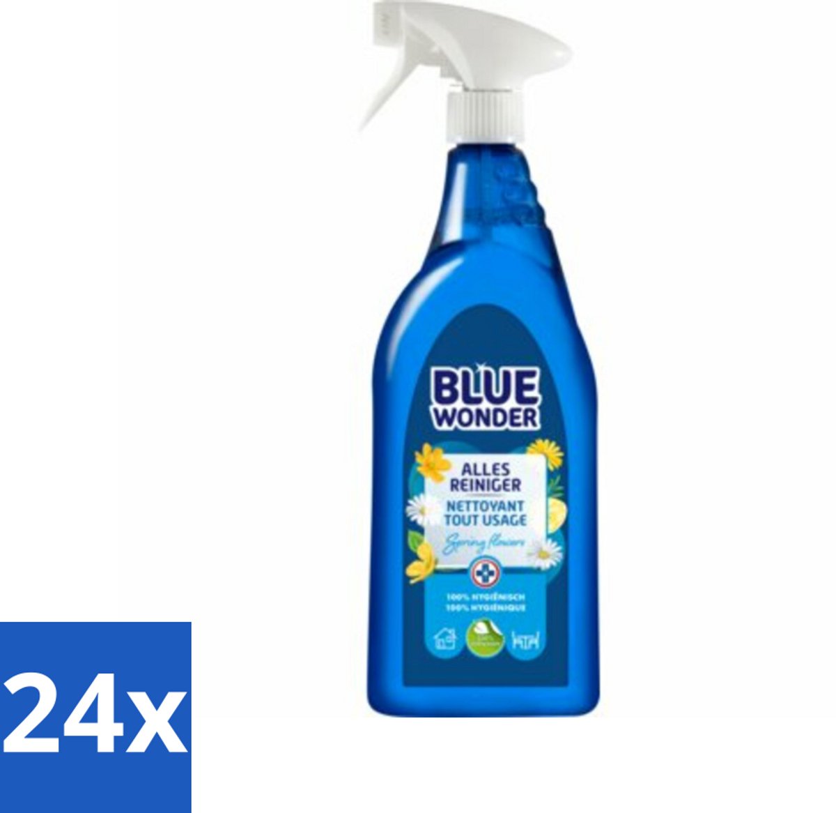 24 x Blue Wonder Allesreiniger Spray 750 ml - Allesreiniger - Schoonmaakmiddel - Reinigingsmiddel - Allesreiniger Spray - Biologisch Afbreekbaar