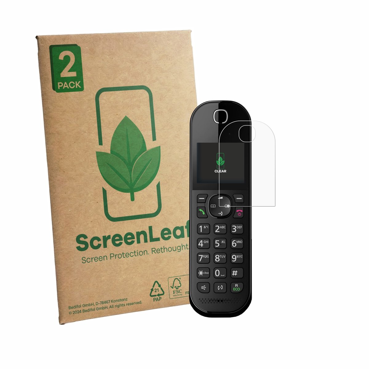 2 Stuks Screenprotector voor Panasonic KX-TGC420 - Hoogwaardige Beschermfolie transparant