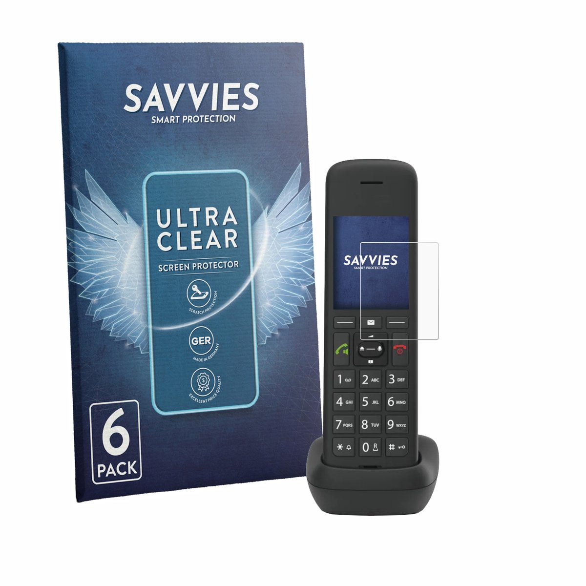 Savvies - Screenprotector voor Gigaset C575A - Folie Beschermfolie transparant 6 Stuks