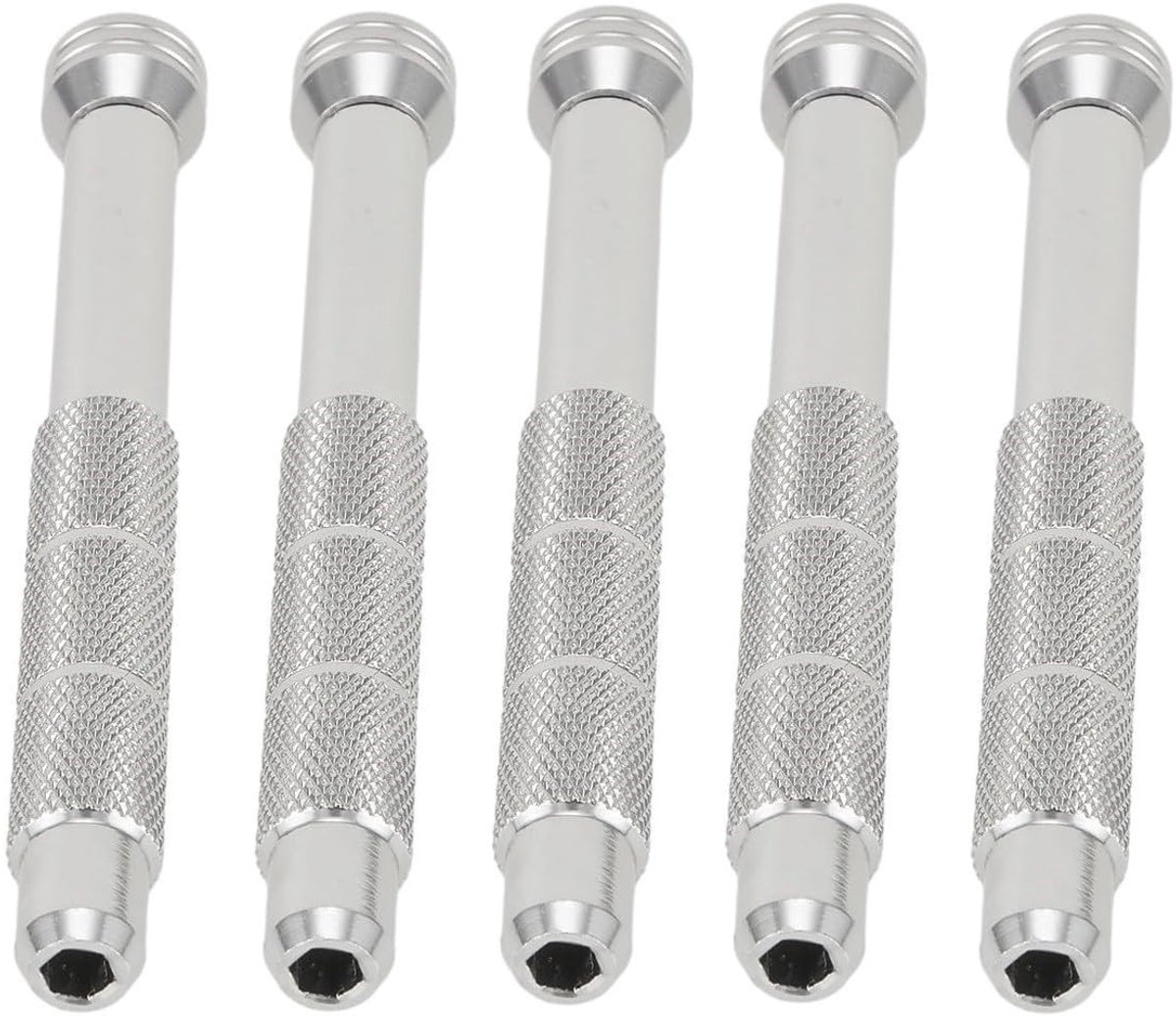 Set van 5 Precisie Magnetische Schroevendraaiers met Handgreep voor 4mm Hex Bits - Ideaal voor Elektronica Reparatie en Bevestigingsschroeven