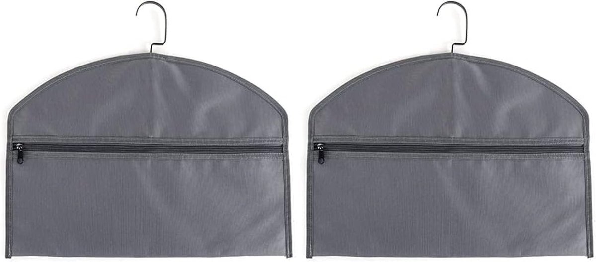 Verborgen Hanger Kluis met Verborgen Pocket, Ideaal voor het Verbergen van Waardevolle Spullen Thuis of op Reis, Geschikt voor Onder Hangende Kleding (Grijs, A)
