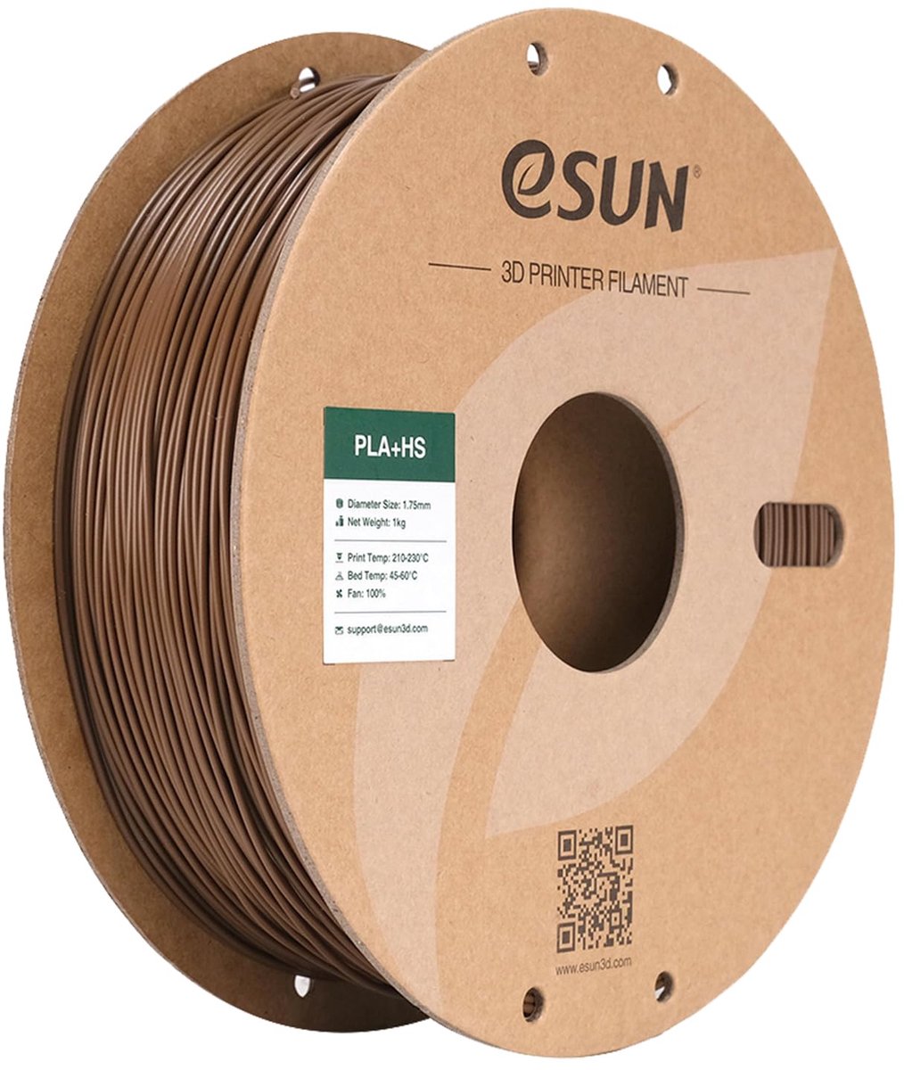 eSUN PLA+ Filament 1.75mm, PLA+HS Hoge Snelheid Filament 1kg Bruin - ShopVlot