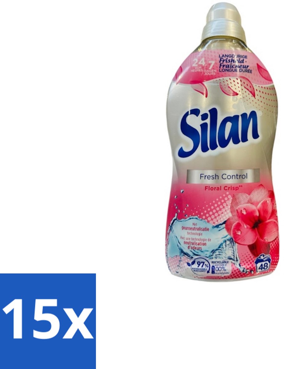 Silan – Wasverzachter – Fresh Control Floral Crisp – 1056 ml - Bulkverpakking - 15 stuks