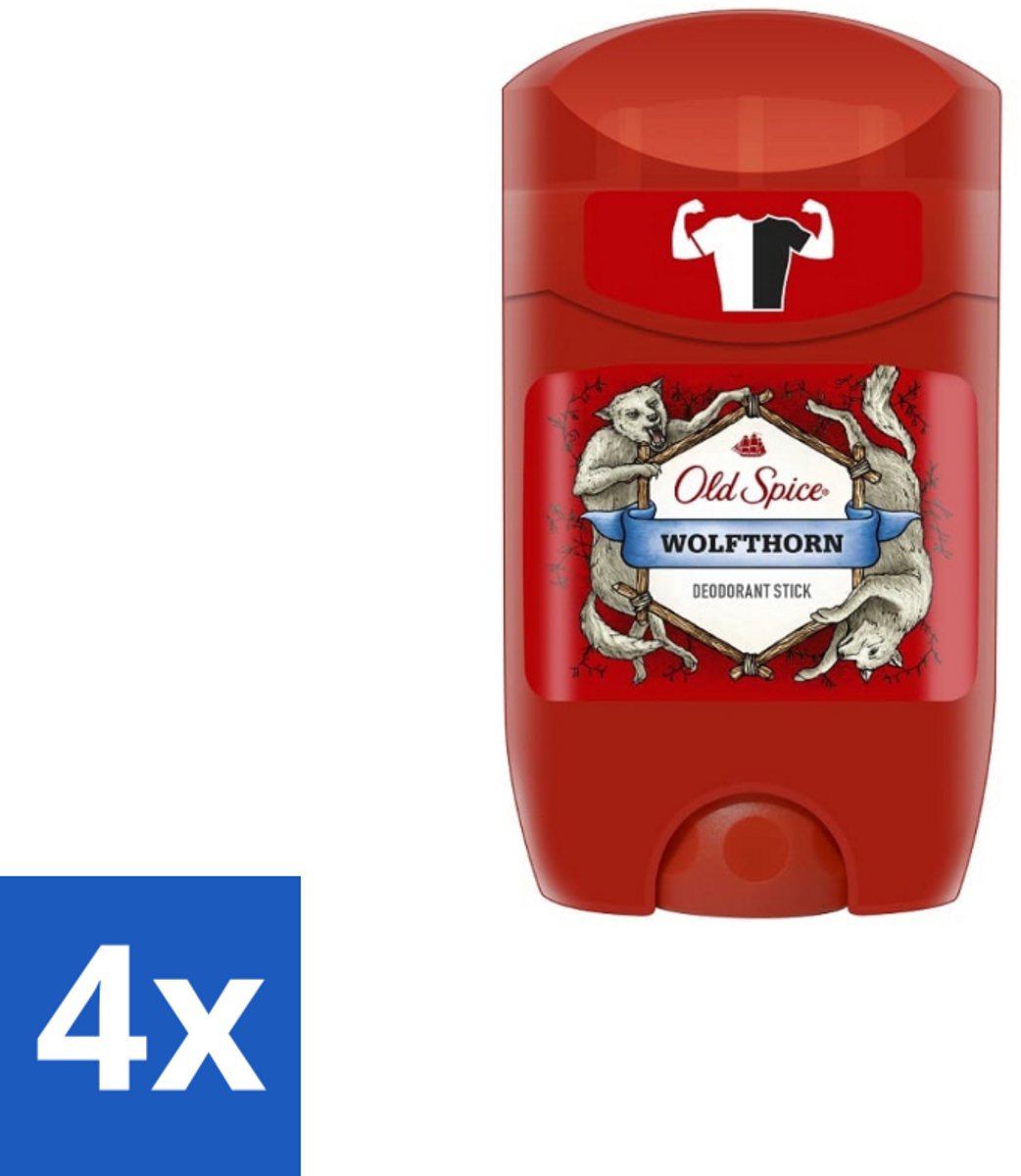 Old Spice – Deodorantstick – Wolfthorn – 50 ml - Voordeelverpakking - 4 stuks