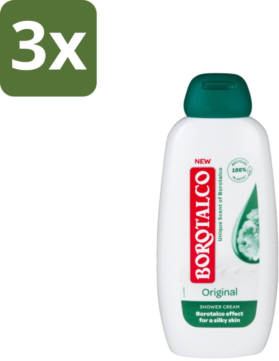 3 x Borotalco – Douchegel – Original – 250 ml - Douchegel - Borotalco - Huidverzorging - Douchegel Voor Gevoelige Huid - Douchegel Voor Droge Huid