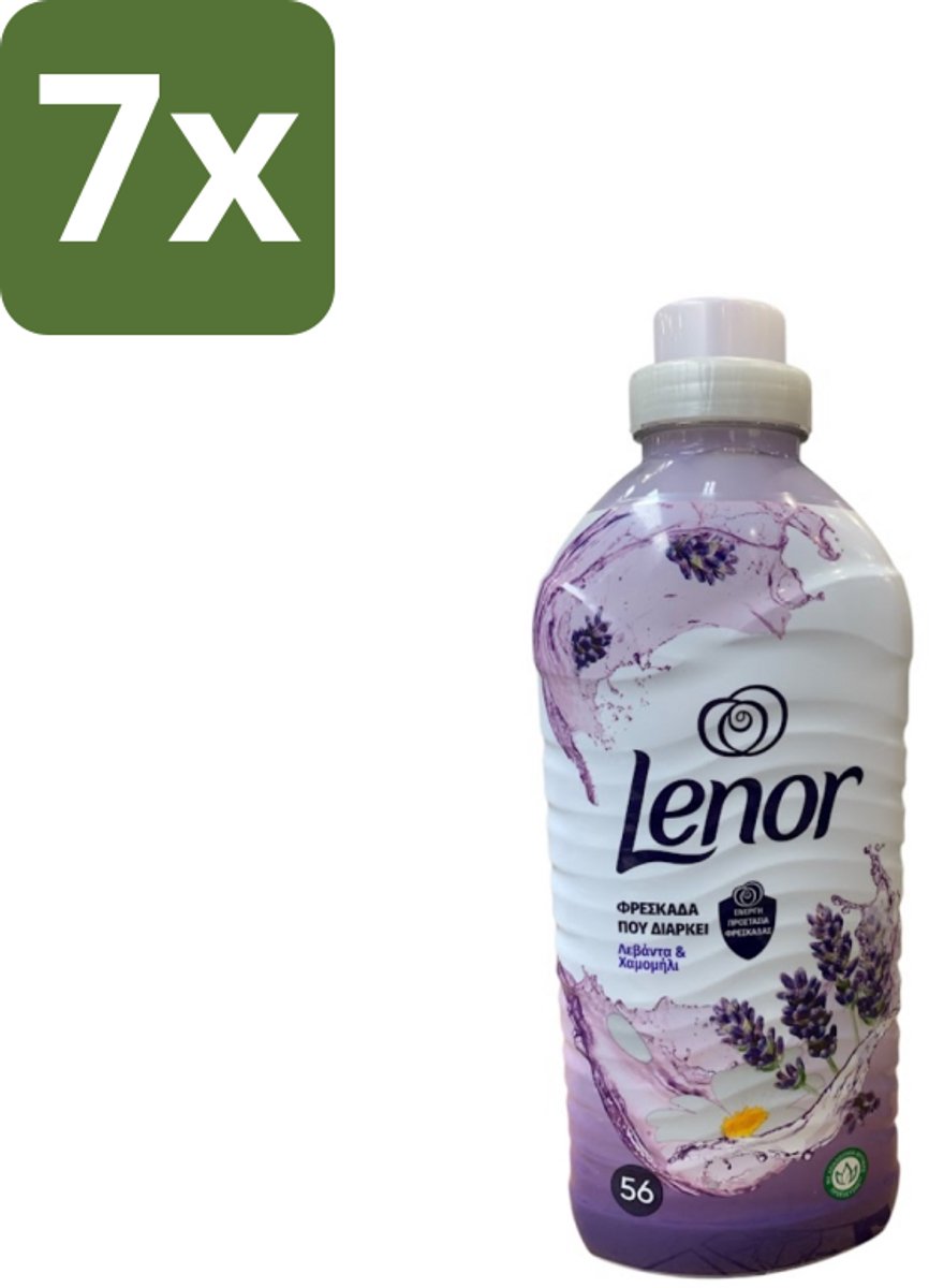 7 x Lenor – Wasverzachter – Lavender & Kamille – 56 Wasbeurten – 1176 ml - Wasverzachter - Lavendel - Kamille - Wasgeur - Wasverzachting