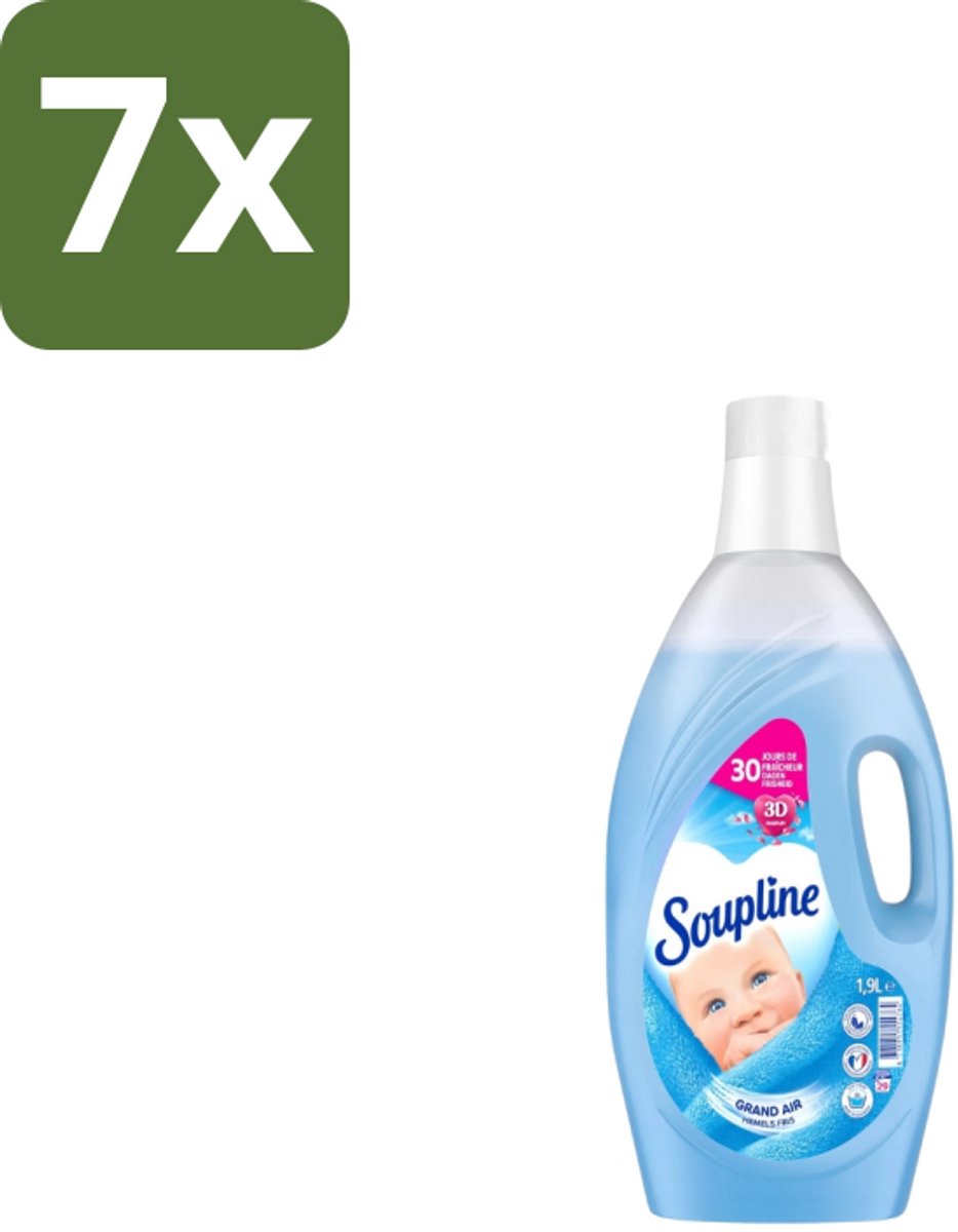 Soupline – Wasverzachter – Hemels Fris – 1,9 L - Bulkverpakking - 7 stuks