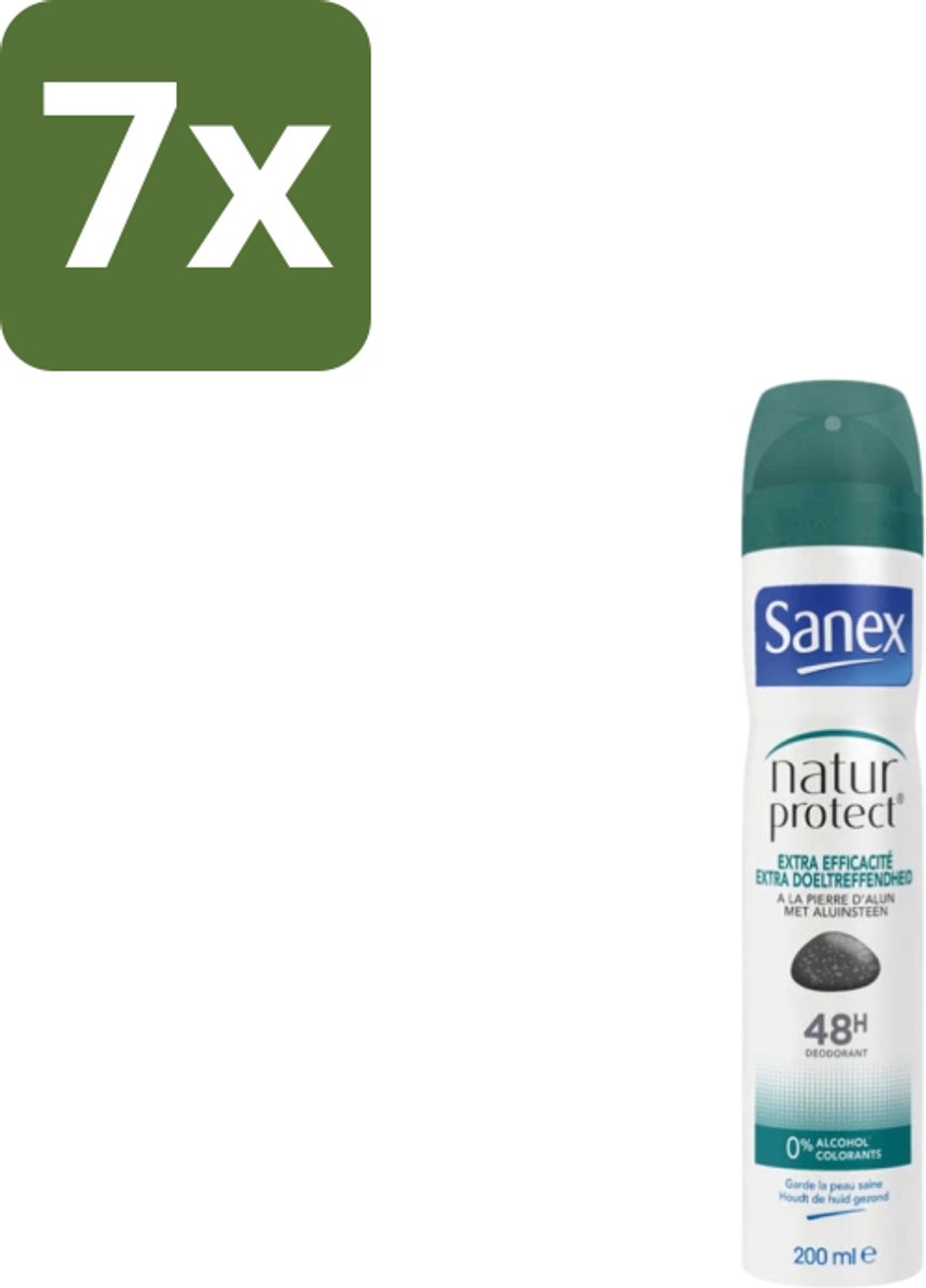 Sanex – Deodorant Spray – Aluinsteen – 200 ml - Bulkverpakking - 7 stuks