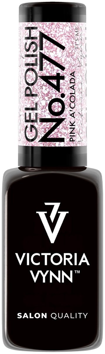 Victoria Vynn – Salon Gelpolish 477 Pink a Colada - glitter roze - gel polish - gellak - nagels - nagelverzorging - nagelstyliste - uv / led - nagelstylist - callance